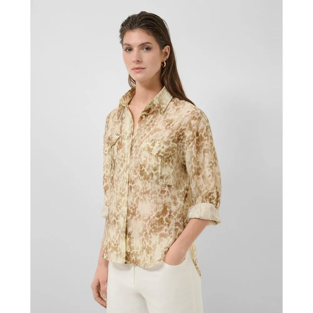 Blusa de mujer oversize crepé estampado - Roberto Verino - FashionsVida