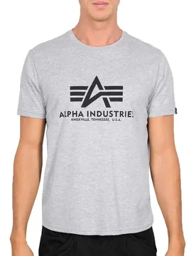 Industries Maglietta A Maniche Corte Basic Grey Heather S - ALPHA - FashionsVida