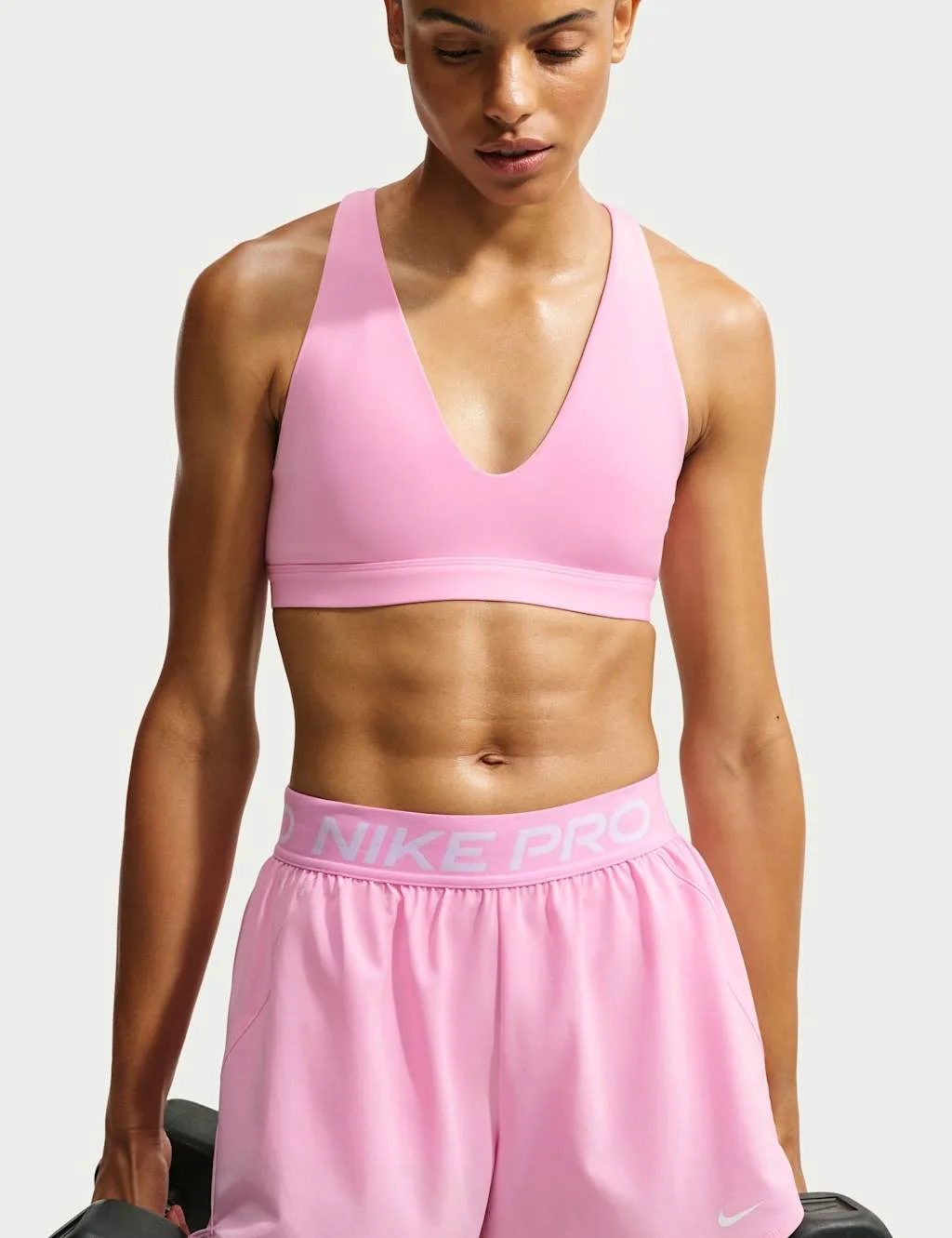 Indy Strappy Light Support Sports Bra Light Pink female - Nike - FashionsVida