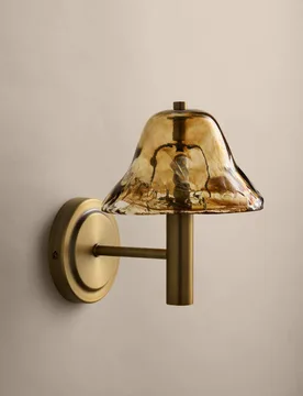 M&S Glass Wavy Wall Light Brown - M&S - FashionsVida