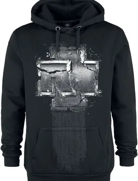 Kapuzenpullover - Broken Logo - S bis XXL - für Männer - Größe S - schwarz - Lizenziertes Merchandise! - Männer - male - Rammstein - FashionsVida