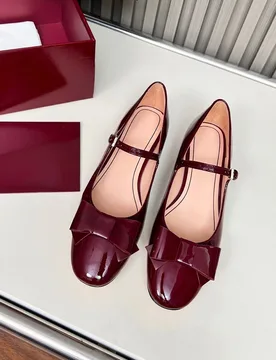 New Women Dress Shoes Patent Leather Round Toe Bow Strap Low Block Heel Pumps--wy731 - Aliexpress - FashionsVida