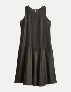 Midi Kleid im Lagen Look Welsa Schwarz 40