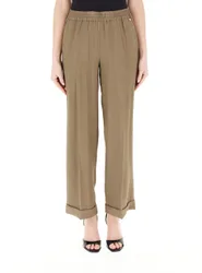 Pantalone wide leg VERDE MILITARE 46