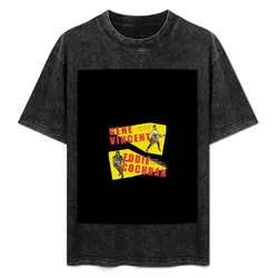 Eddie Cochran Gene Vincent T-Shirt Work Basic Short Sleeve Top