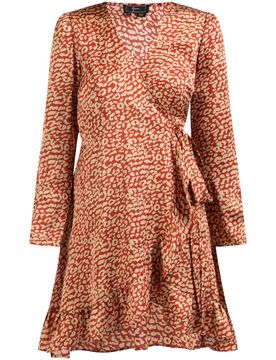 Faina Vestido beige / rojizo
