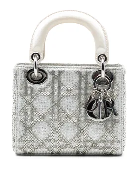 Mini Tweed Cannage Beaded Lady Dior - Dior - FashionsVida