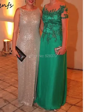 YNQNFS Robe de Soiree Vestido Evening Party Illusion Green Long Mother of the Bride Dresses Plus Size Elegant MD295 - Aliexpress - FashionsVida