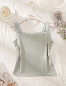 Pieza Camisola de moda con patchwork de encaje - Shein - FashionsVida