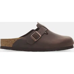 Zueco Boston en piel nobuc engrasada y plantilla soft
