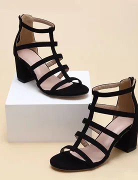 Sandalias de gladiador minimalista con tacón grueso - Shein - FashionsVida