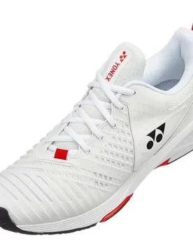 Power Cushion Sonicage 3 All Court Shoes White / Red UK 3.5 - Yonex - FashionsVida