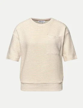 Street One Strukturshirt Beige 42 - Street One - FashionsVida