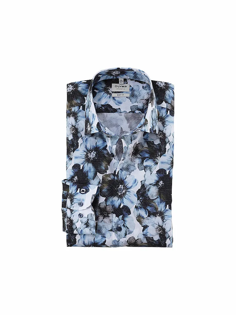 Camisa Body Fit azul oscuro 42 - Olymp Level Five - FashionsVida
