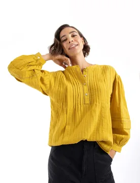 Skyler Womens Seersucker Cotton Blouse - - Size: 12 - Weird Fish - FashionsVida