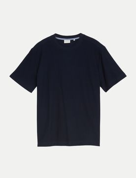 T-Shirt Strukturiert Blau L