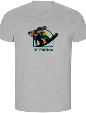 T-shirt à Manches Courtes Extreme Snowboarding Eco Heather Grey 2XL - Kruskis - FashionsVida