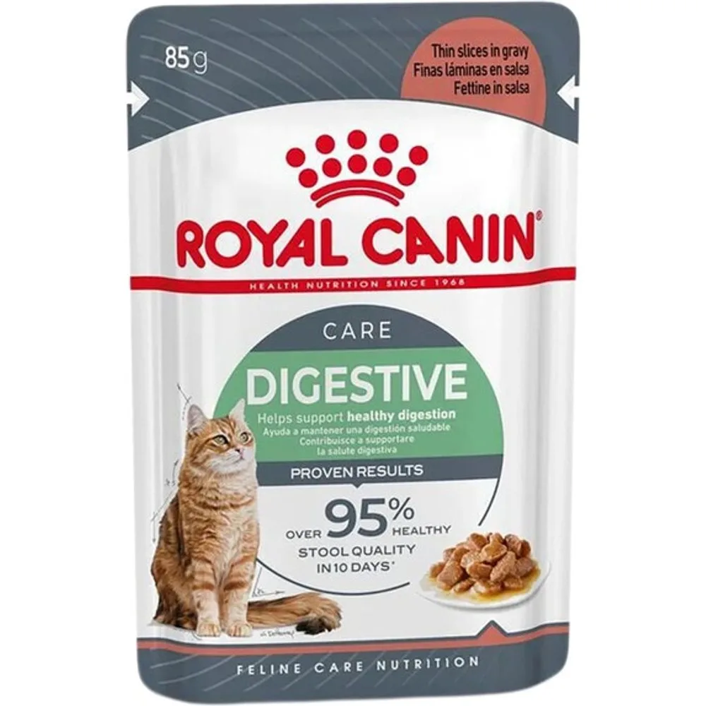 Comida húmeda para gatos adultos Digest Sensitive en salsa 85 g - Royal Canin - FashionsVida