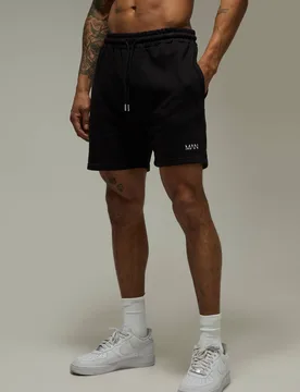 Men's Active Gym Loopback 5inch Shorts Black Size Large Black L - boohooMAN - FashionsVida
