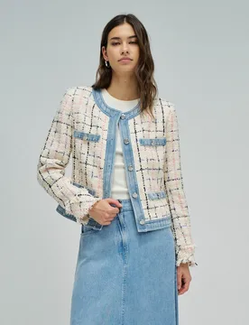 Chaqueta en tweed de mujer - Salsa Jeans - FashionsVida