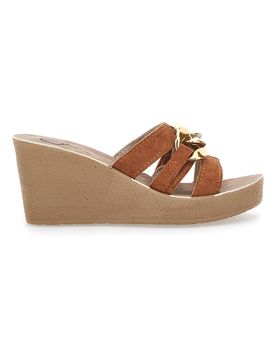 Ciabatte con Zeppa 106 Cognac 38