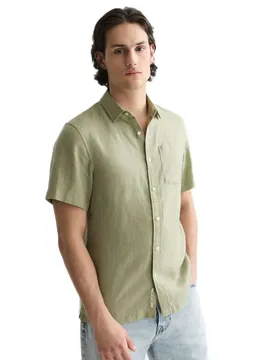 Camicia A Maniche Corte 183570 Regular Fit Oil Green XL