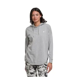 Felpa Con Cappuccio Heart Oversized Grey XS