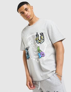 Buddha Face T-Shirt - Herren, Grau - male - Size: XL