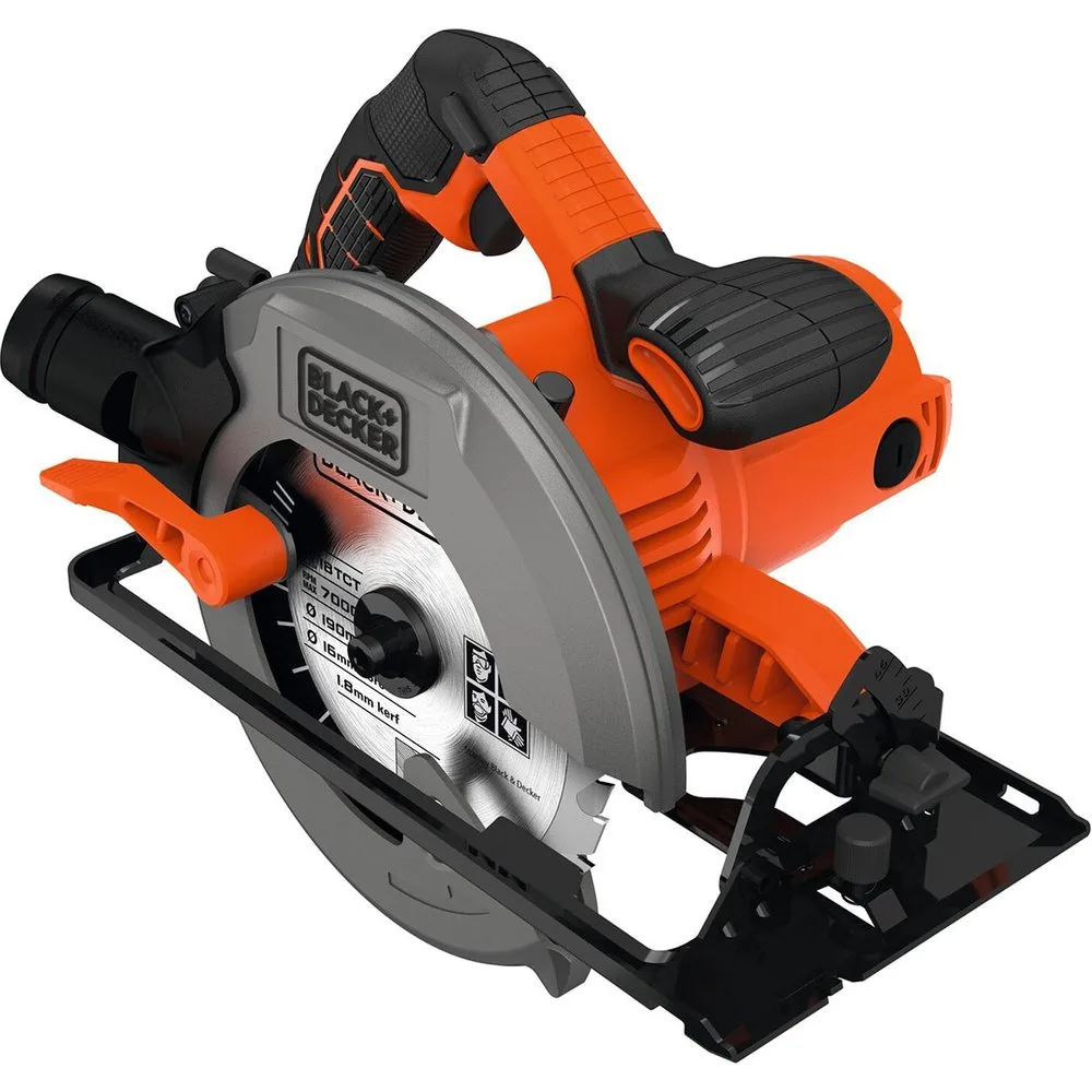 Sierra Circular Eléctrica a red 1,5 kW Ø 190 mm - BLACK+DECKER - FashionsVida