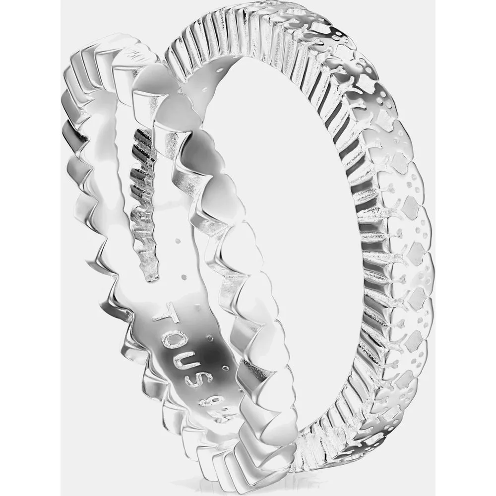 Tous - Anillo doble de plata - Tous - FashionsVida