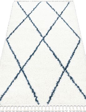 Teppiche Teppich Union 3683 Gitter Sahne / Blau 140x190 Cm 140x190 Cm