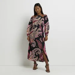 Womens Maxi Dress - Black - Size 8 Uk