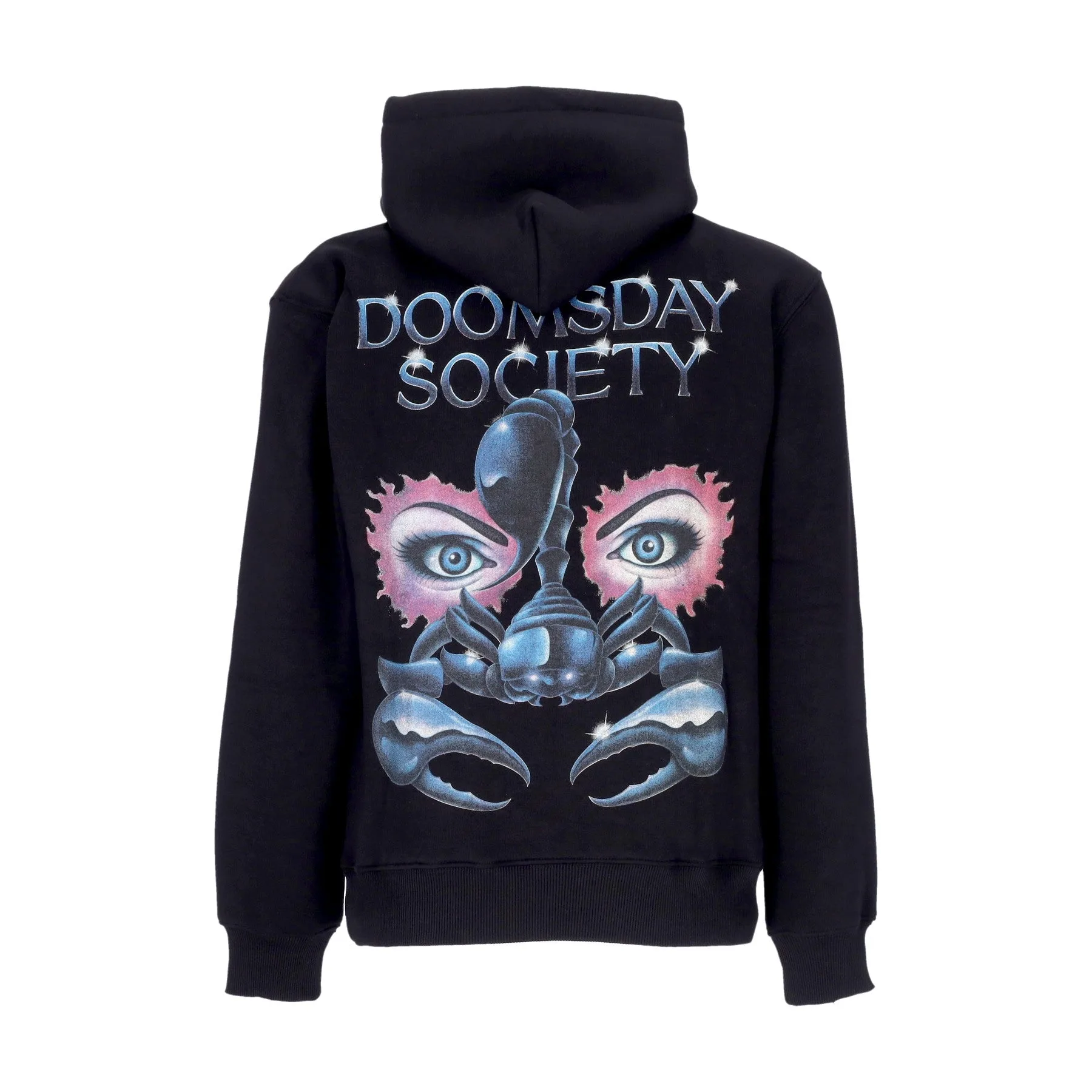 Felpa Cappuccio Uomo Mind Control Hoodie Black - Doomsday - FashionsVida