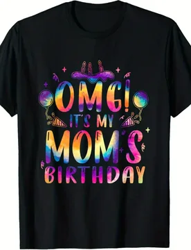 My god, today is my mother's birthday! Happy family tie-dyed T-shirts, cotton short sleeves - Aliexpress - FashionsVida
