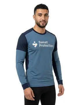 Protection Maglietta A Maniche Lunghe Hunter Merino Hybrid Flare Blue