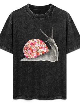 Happy Floral Snail T-Shirt Street Fashion Casual Tee Shirt - Aliexpress - FashionsVida