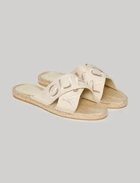 Superdry Damen Espadrilles mit überkreuzten Riemen Beige - Größe: 38 - 54.99 - FashionsVida