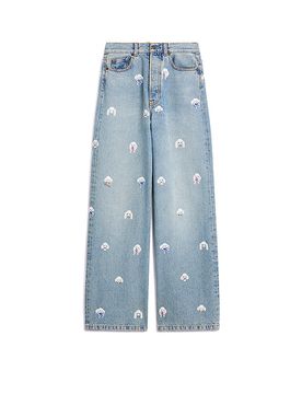 Jeans de pierna ancha azul claro 27