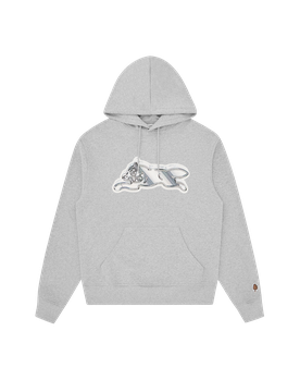 Iced Out Running Dog Popover Hood - Heather