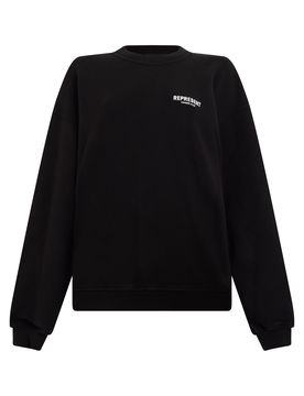 Men's Cotton Crew Neck Sweatshirt with Discreet Chest Logo