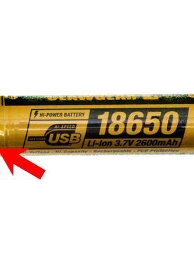 Akku 18650 3.7V 2600mAh Micro-USB Default Title adult