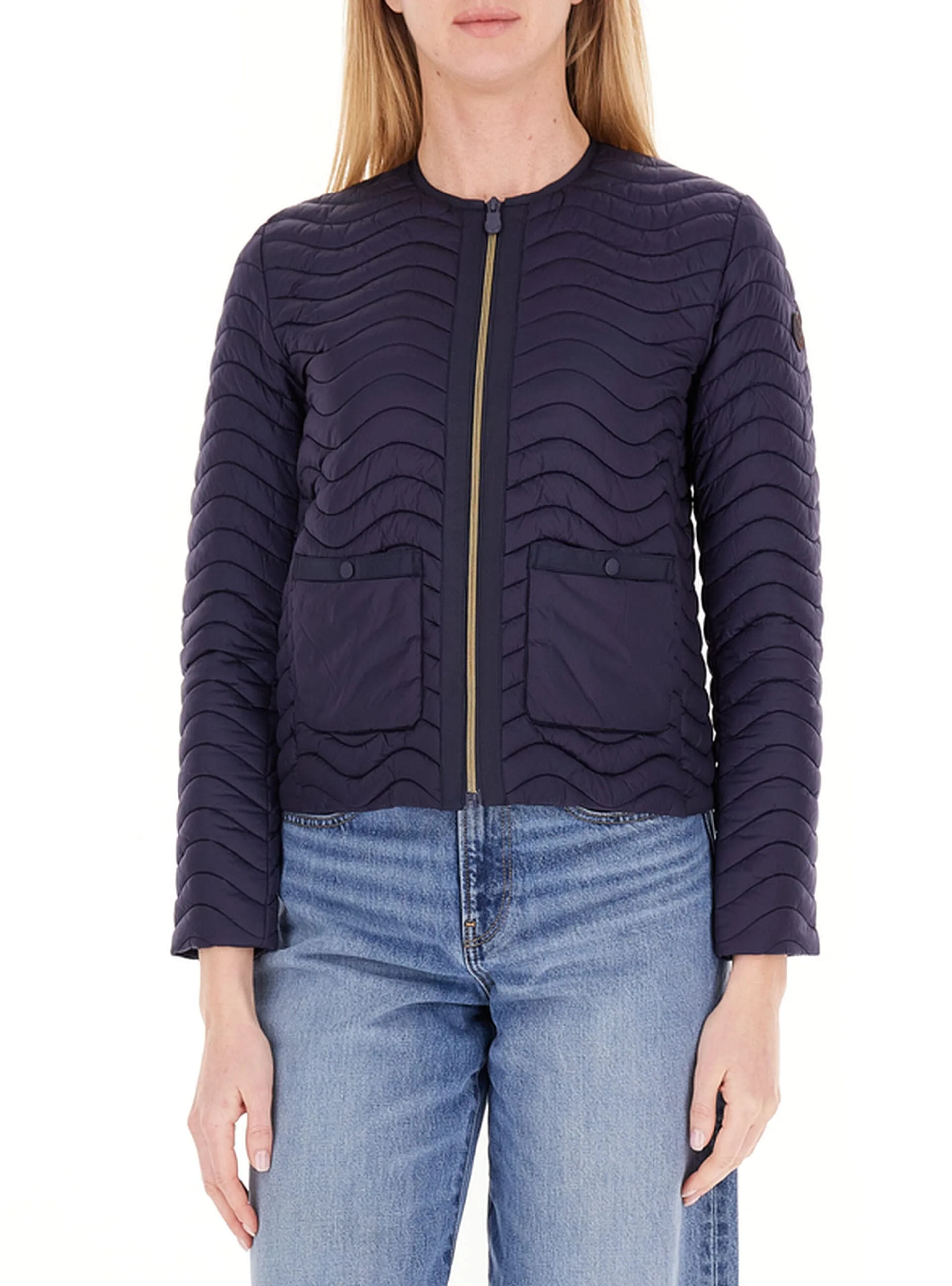 Piumino 100 gr girocollo BLU SCURO 2 - Save the Duck - FashionsVida