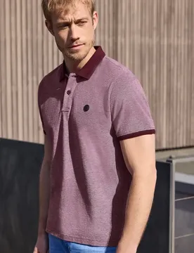 Street One Kurzarm Poloshirt mit Kontrastdetails male Rot