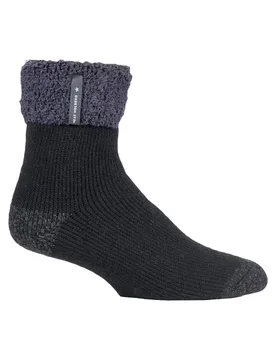 Mens Luxury Fleece Lined Bed Socks - - Size: M-L - Heat Holders - FashionsVida