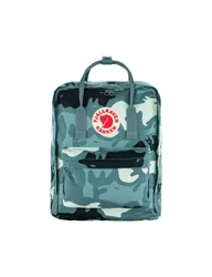 Fjallraven Cotton Blend Camo Zip Around Backpack Blue Mix Unisex