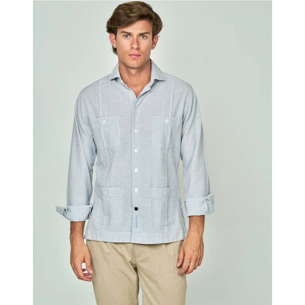 Camisa cubana rustico rayas - Spagnolo - FashionsVida