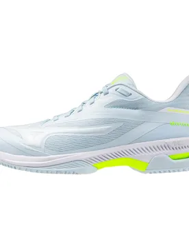 Wave Exceed Court Cc Clay Shoes Ice Water / Lightning Yellow / Ancient Water UK 4 - Mizuno - FashionsVida