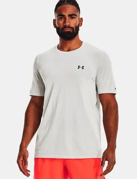 T-shirt à Manches Courtes Rush Legacy White / Gray Mist / Black XL - Under armour - FashionsVida