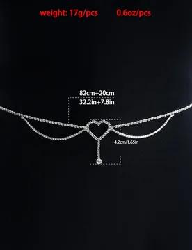 Adjustable Waist Chain Fashionable Vintage Micro-inlaid Rhinestone Chain Love Waist Chain Women's Simple All-match Single-layer - Aliexpress - FashionsVida