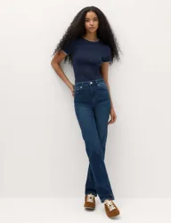Sienna Mid Rise Straight Leg Jeans Dark Indigo female